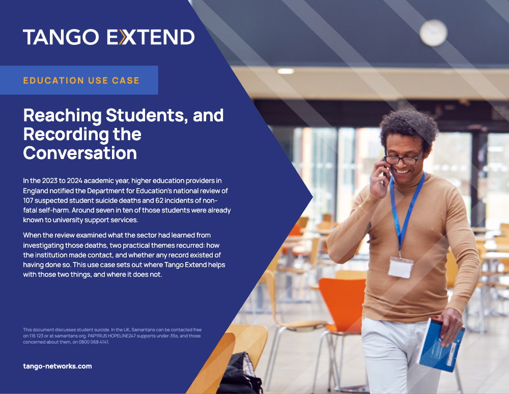 Tango Extend - Use Case - Education - Student Welfare