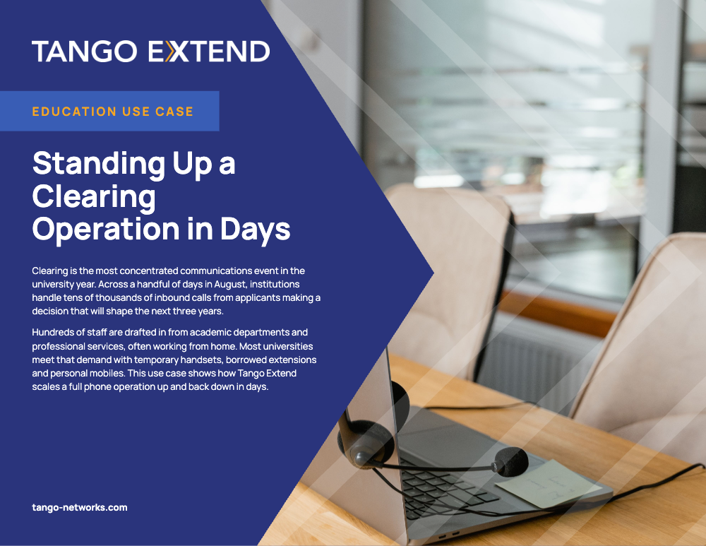 Tango Extend - Use Case - Education - Clearing