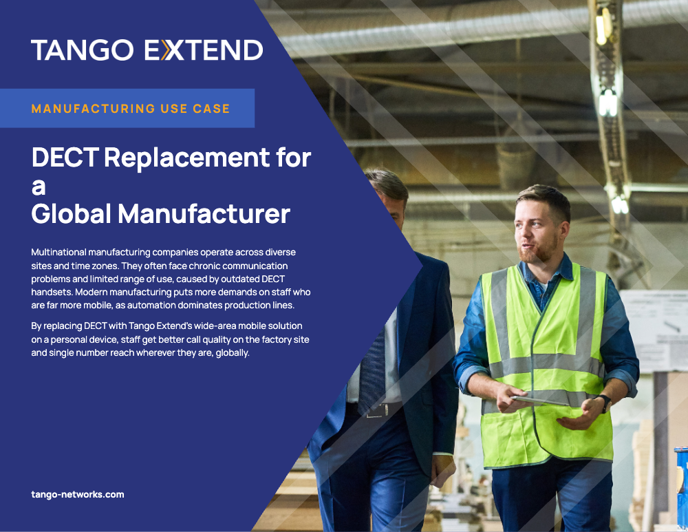Tango Extend - Use Case - Manufacturing