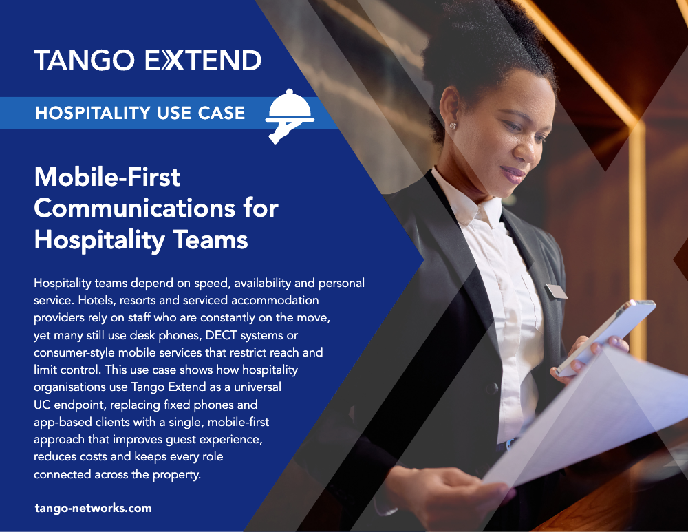 Tango Extend - Use Case - Hospitality