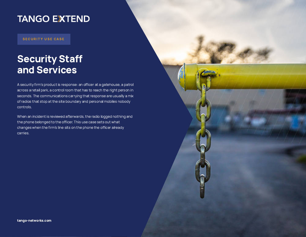 Tango Extend - Use Case - Security Services