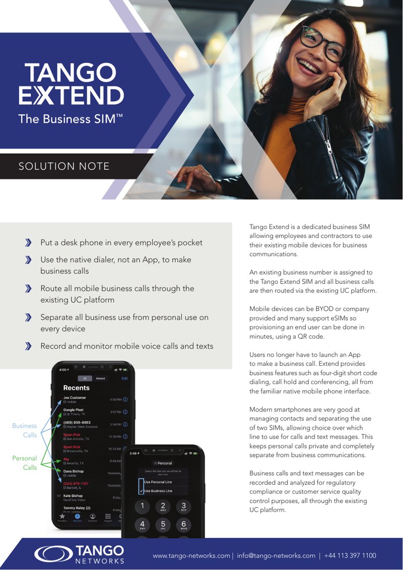 Tango Extend Solution Note (UK)
