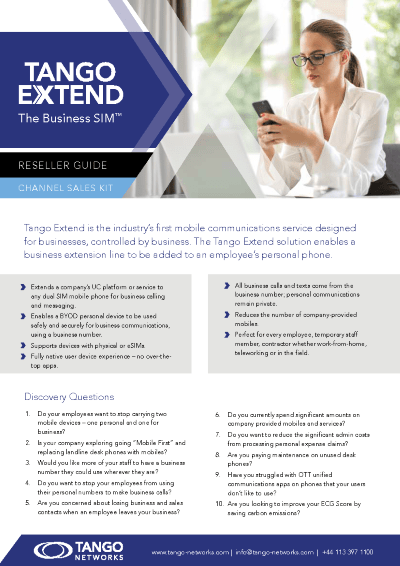 Tango Extend Reseller Guide