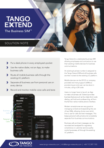 Tango Extend Overview